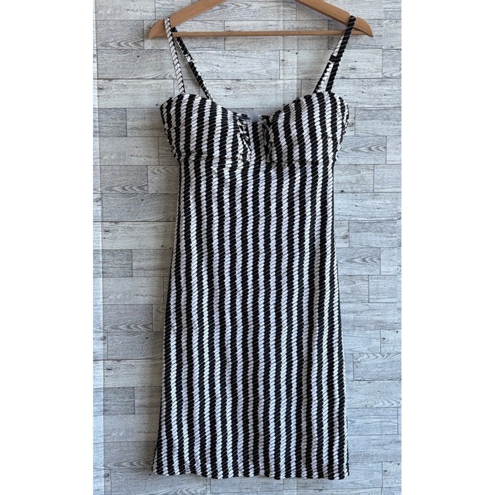 Sunsets Swimsuit‎ Dress Black & White women's large